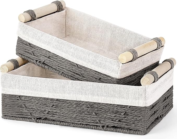 Mkono Woven Storage Basket Wicker Baskets - Image 7