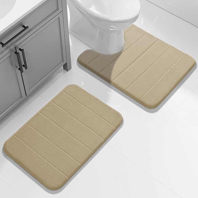 Yimobra U-Shaped Toilet Bath Mat Set 2 Piece by Yimobra