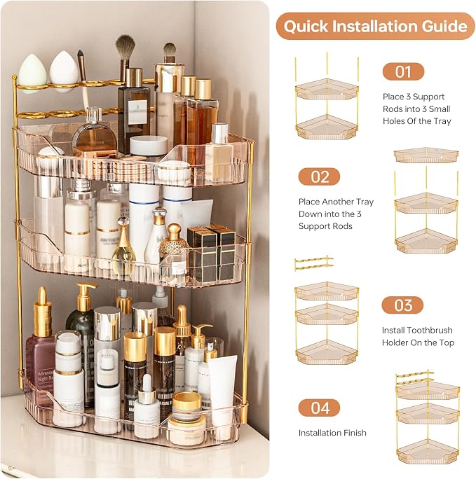 Corner Bathroom Counter Organizer - Image 6