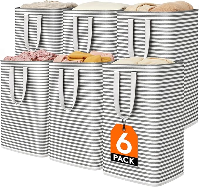 Lifewit 6 Pack Laundry Basket 80L Each, Collapsible Clothes Hamper by Lifewit