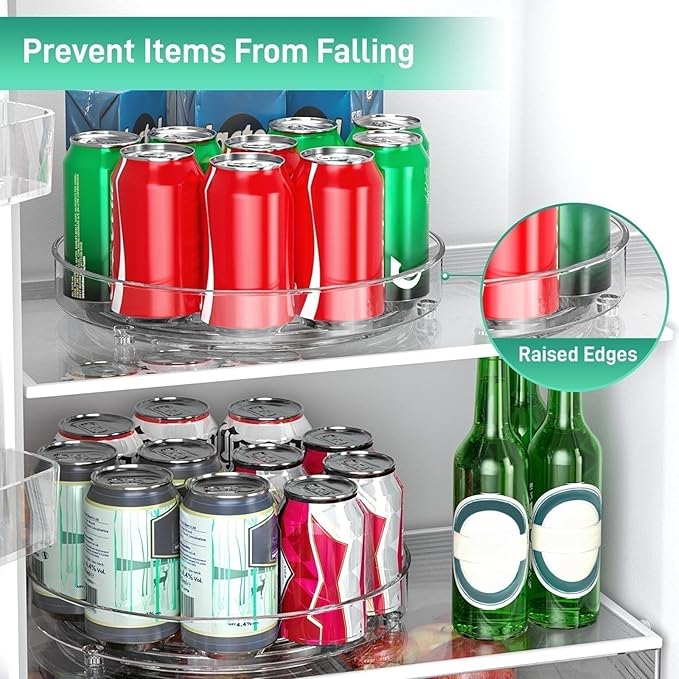 2 Pack Lazy Susan Organizer, 9.5 Inch, 10.7 Inch Lazy Susan Turntable - Image 7