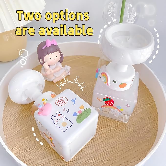 Flower Foam Dispenser Pump Bottle-250ml Reusable Plastic Soap Dispenser - Image 2