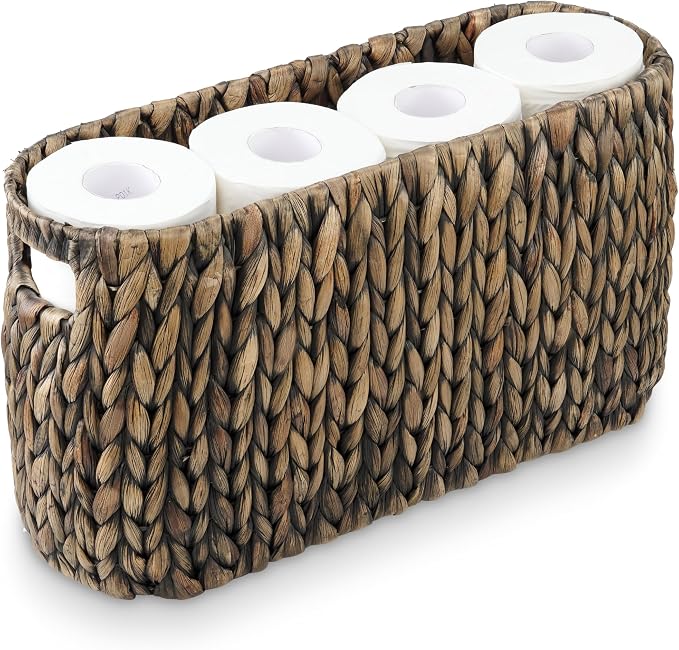 Black Toilet Paper Storage Basket by 84ECO