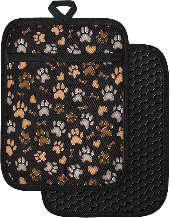 Slohif Silcone Paw Pot Holders for Kitchen by Slohif