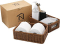 Baskets for Organizing, Small Wicker, Storage Bins for Bathroom and Toilet by WeeNest
