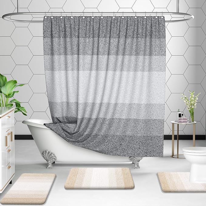 OLANLY Bathroom Rug Set 2 Piece, Soft Absorbent Microfiber Bath Rug Set - Image 6