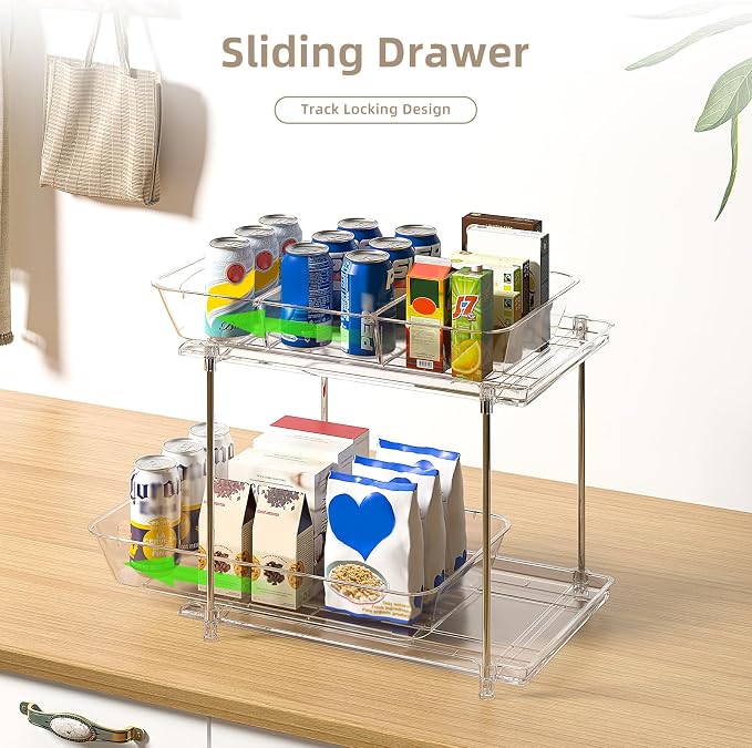 Under Sink Organizer, Bathroom Organizers and Storage, 2 Tier Multi-Use Pull - Image 6
