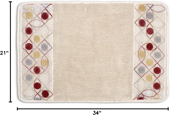 Zahari Home Sedona Modern Bathroom Rug Classic Luxury Bath Rug Contemporary - Image 4