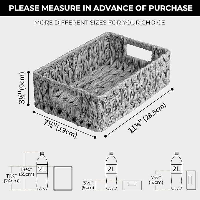 GRANNY SAYS Wicker Baskets for Storage, Waterproof Storage Baskets, Odorless - Image 4