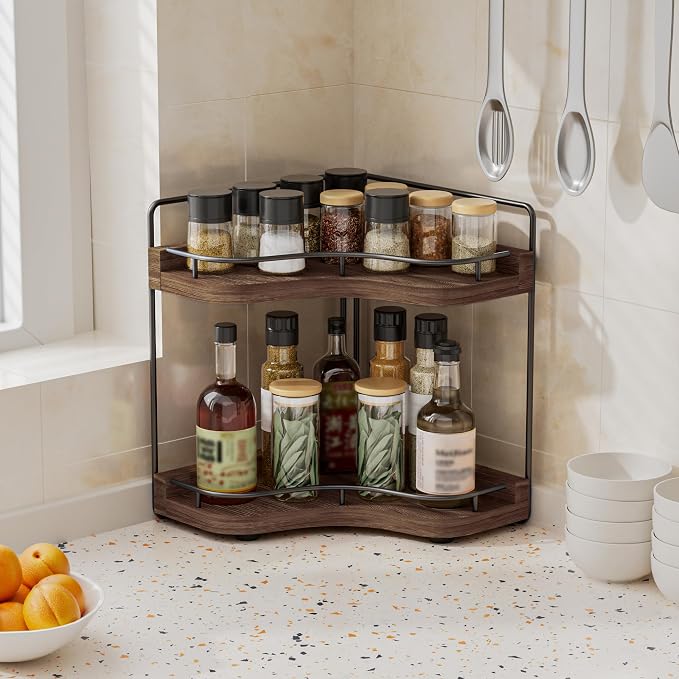 2-Tier Corner Bathroom Counter Organizer - Image 5