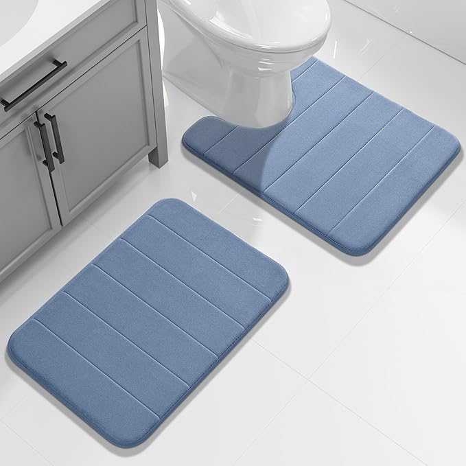 Yimobra U-Shaped Toilet Bath Mat Set 2 Piece by Yimobra
