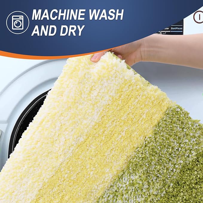 OLANLY Bathroom Rug Set 2 Piece, Soft Absorbent Microfiber Bath Rug Set - Image 6
