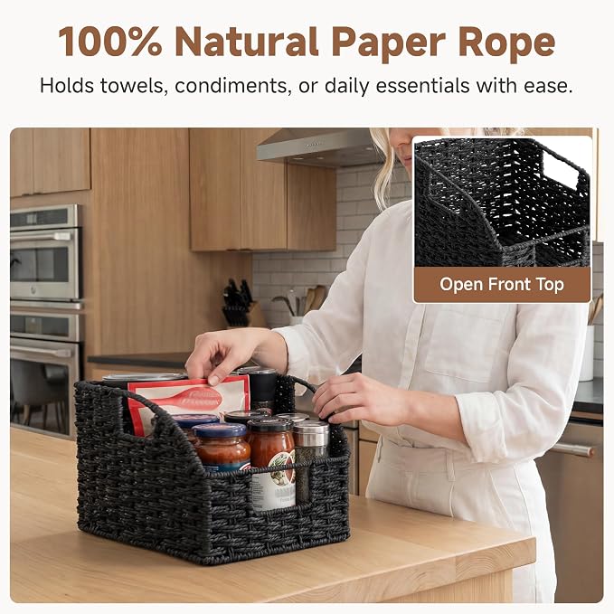 StorageWorks Pantry Organizers and Storage, Wicker Baskets - Image 4