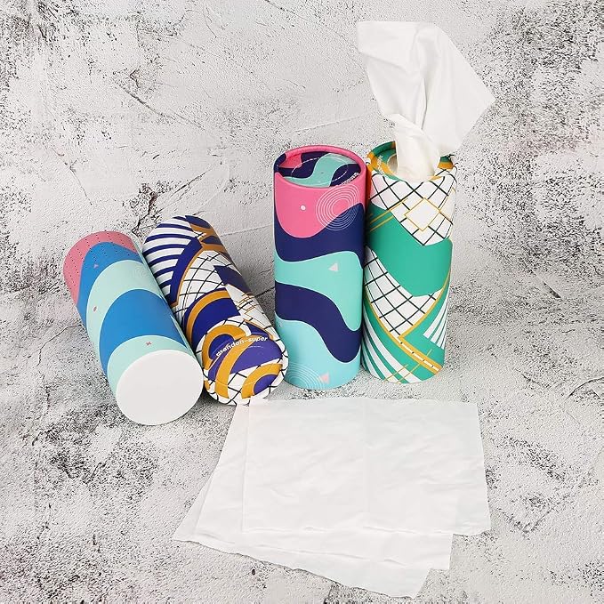 Car Tissue Holder with Facial Tissue Bulk, Car Tissues Box Round Container - Image 7