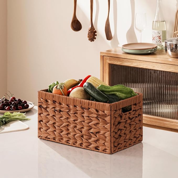 UBBCARE Storage Baskets with Label, Wicker Pantry Baskets - Image 6