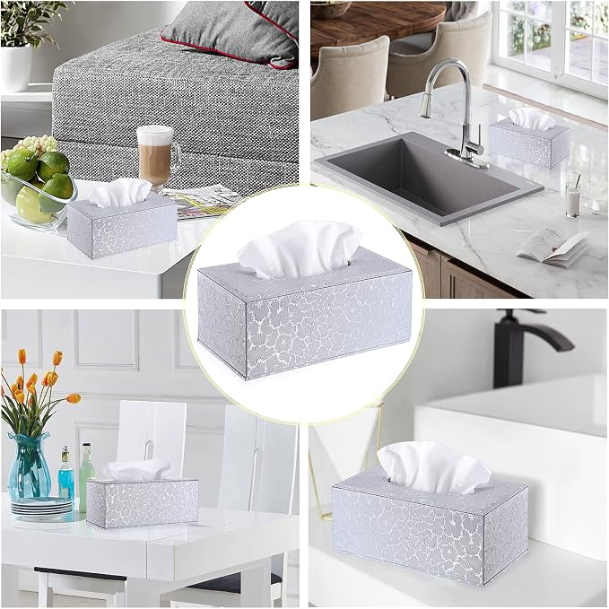 Sumnacon Rectangular Leather Tissue Box Cover - Image 5