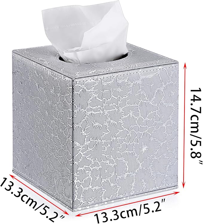 Sumnacon Square Leather Tissue Box Cover - Image 3