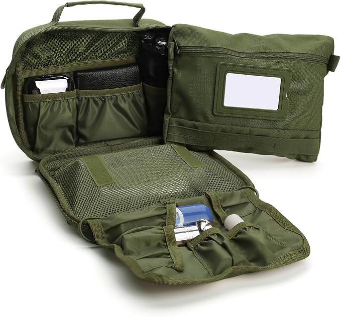 SMONT Tactical Toiletry Bag for Men, 9.5" Hanging Dopp Kit Shaving Hygiene Bag - Image 3
