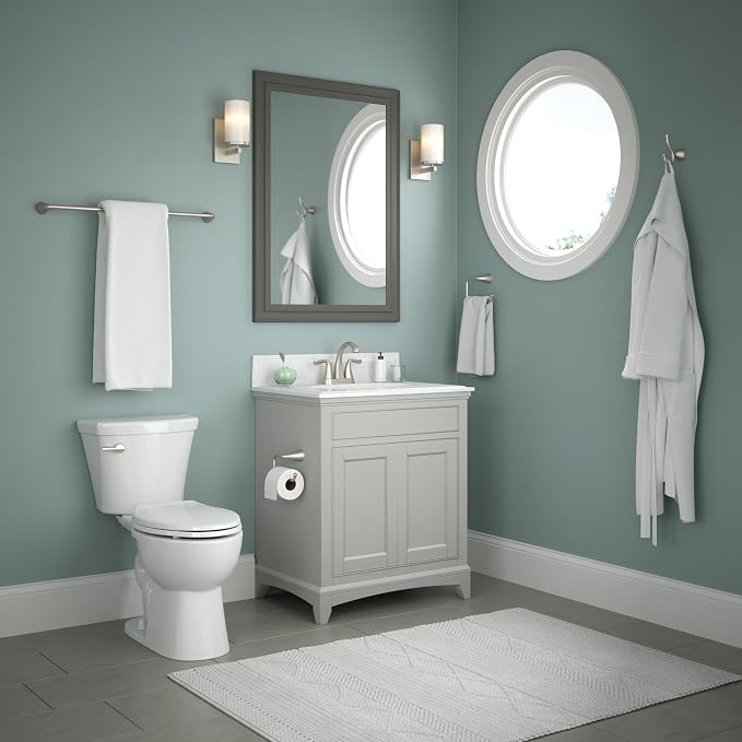 Delta ARV35-DN Arvo Double Towel Hook Bath Hardware Accessory in Brushed Nickel - Image 5