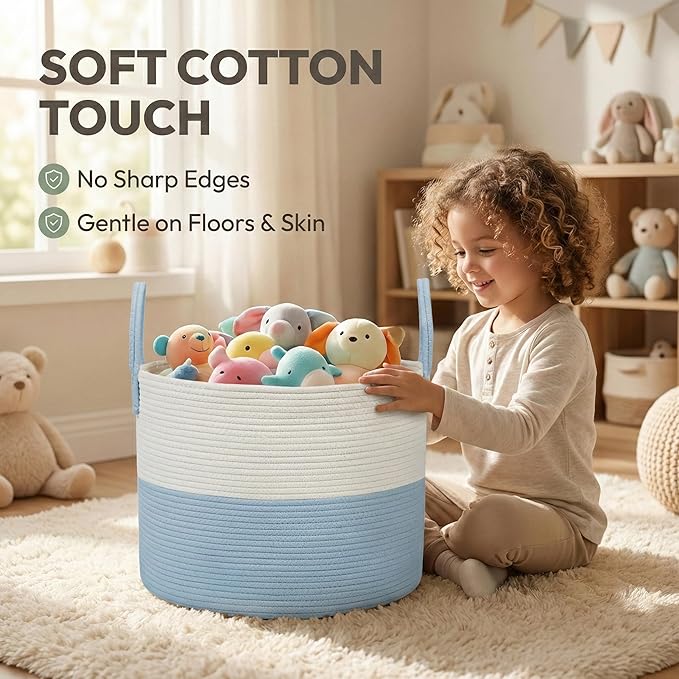 65L Extra Large Blanket Basket for Living Room - Image 4