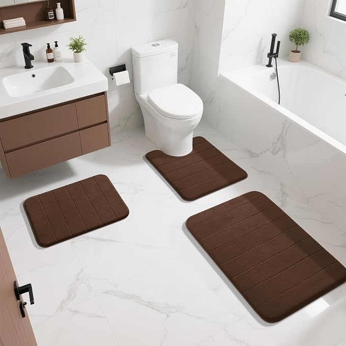 Yimobra Large Bath Mat Set 2 Piece- Super Soft Absorbent Quick Dry Memory Foam - Image 7