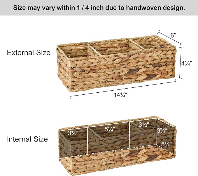 StorageWorks Wicker Basket Tank Topper, Wicker Storage Basket - Image 7