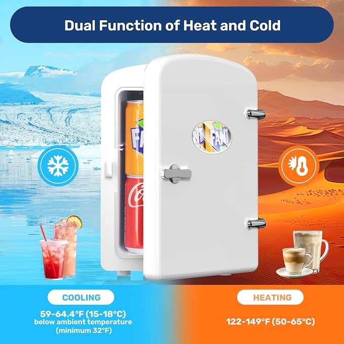 Simple Deluxe 6 Liter/9 Can Mini Fridge - Image 4