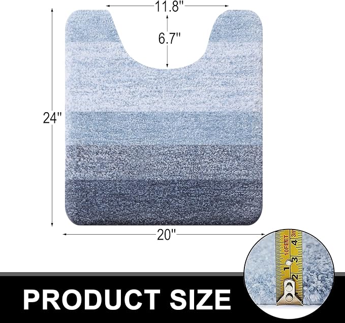 OLANLY Bathroom Rugs Sets 3 Piece, Soft Absorbent Microfiber Bath Mats and - Image 2