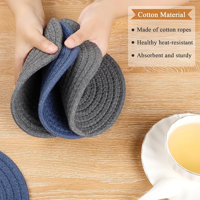 SHACOS 8 Inch Trivets for Hot Dishes, Hot Pads for Countertops and Table - Image 4
