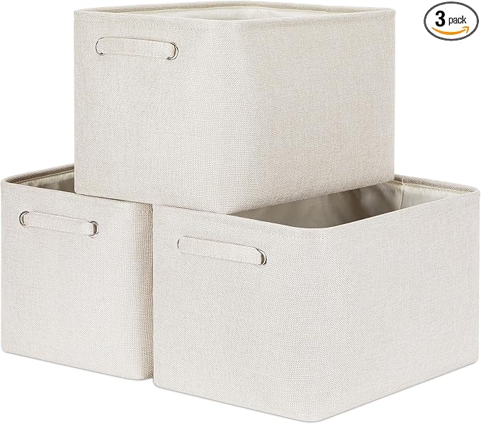HNZIGE Large Fabric Storage Baskets by HNZIGE
