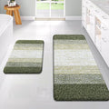 OLANLY Bathroom Rug Set 2 Piece, Soft Absorbent Microfiber Bath Rug Set by OLANLY