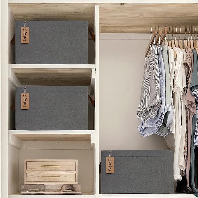 CHICVITA Storage Baskets for Organizing, Fabric Storage Bins for Clothes - Image 2