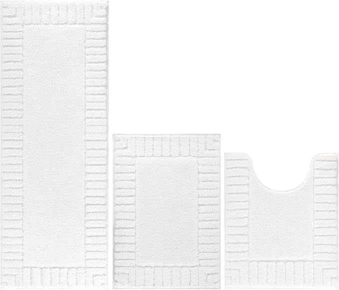 Pauwer Bathroom Rugs Sets 3 Piece Bathroom Shower Rugs - Image 8