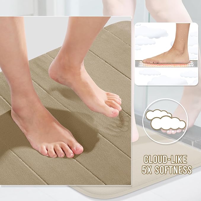 Yimobra U-Shaped Toilet Bath Mat Set 2 Piece - Image 3
