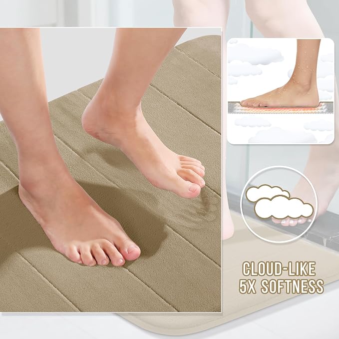 Yimobra Memory Foam Bath Mat Set 2 Piece - Image 3