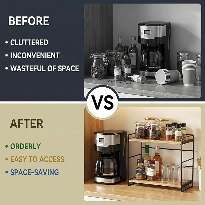 SRIWATANA 2 Pack Bathroom Counter Organizer, 2 Tier Countertop Organizers - Image 5