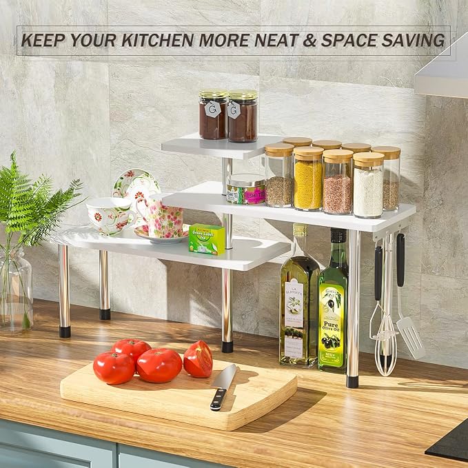 ZHWS Bathroom Counter Organizer Corner Shelf – Bathroom Organization Bamboo 3 - Image 5