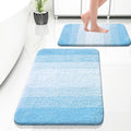 OLANLY Bathroom Rug Set 2 Piece, Soft Absorbent Microfiber Bath Rug Set by OLANLY