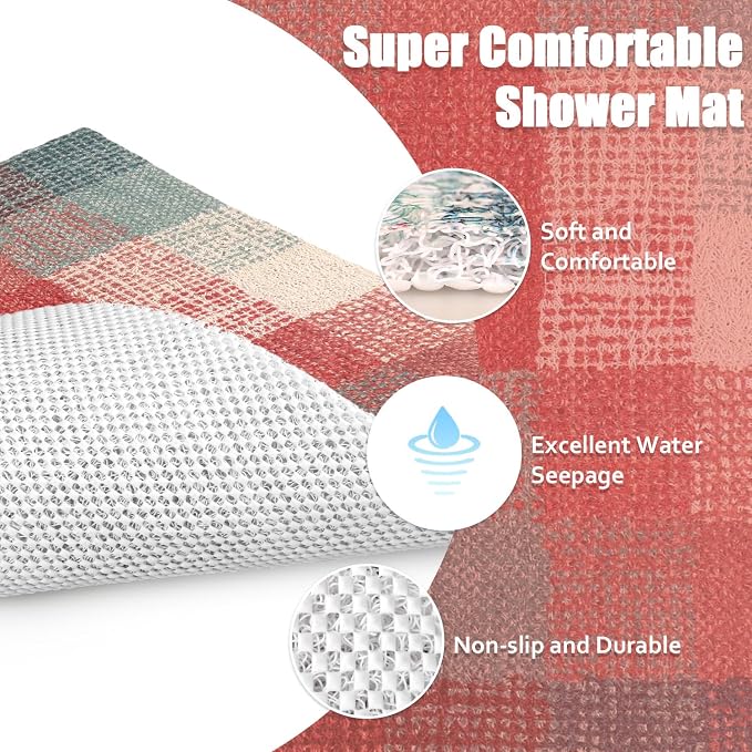 Shower Mat Bathtub Mat Non-Slip: 24x32 Inch, Soft Comfort Bath Mat - Image 7