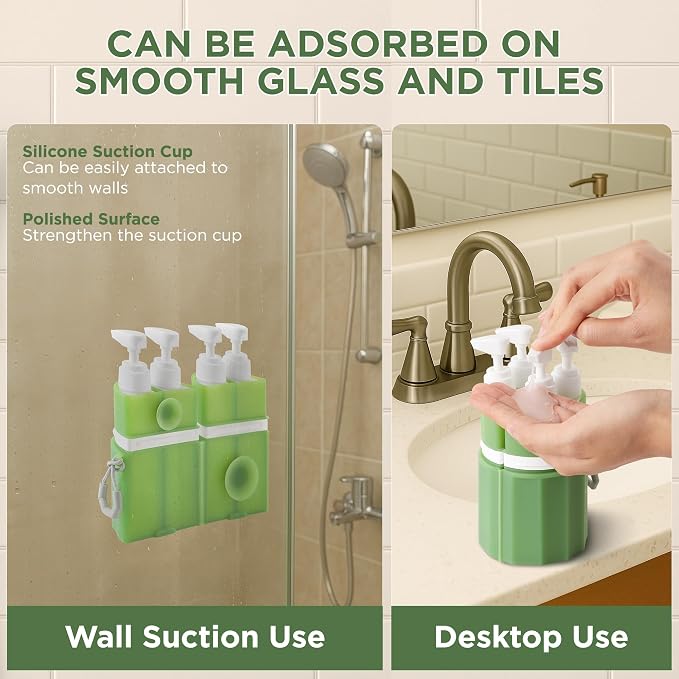 4-in-1 Travel Bottles for Toiletries, TSA Approved Travel Size Toiletries - Image 3