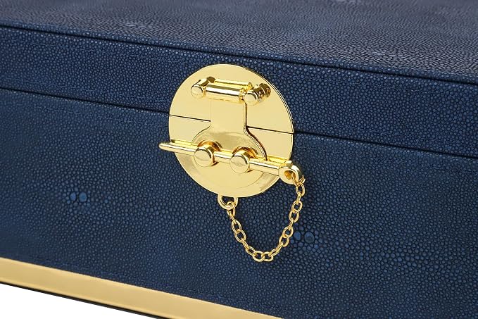 HofferRuffer Elegant Faux Leather Decorative Box, Storage Jewelry Box Organizer - Image 6