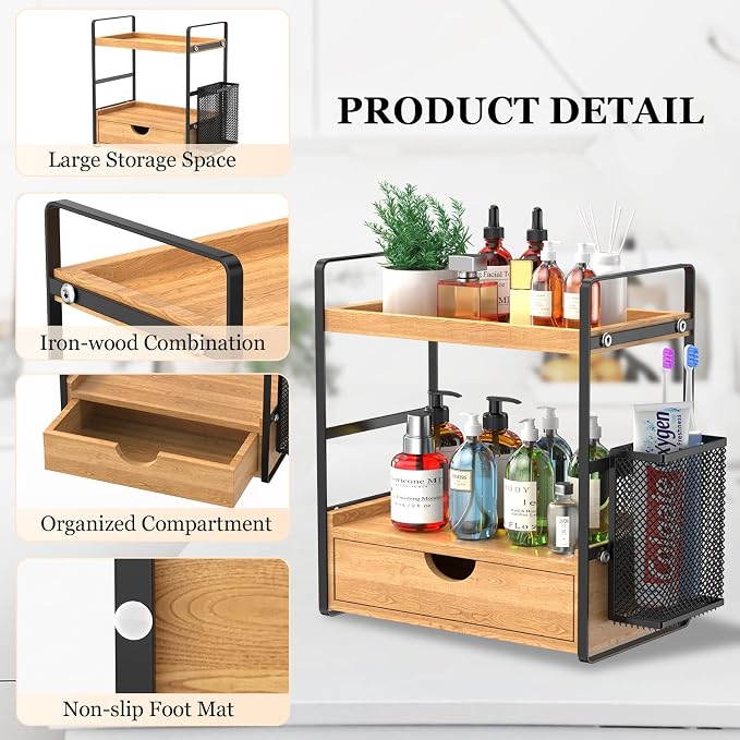 LEMIKKLE Bathroom Counter Organizer - Image 2