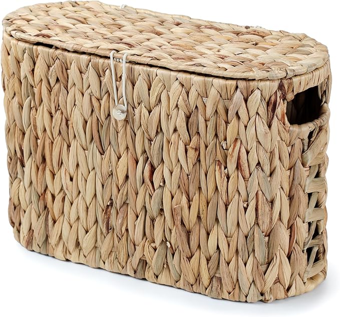 YANGQIHOME Toilet Paper Storage, Water Hyacinth Toilet Paper Storage - Image 9
