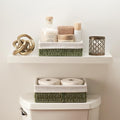 Beautiful Toilet Paper Storage Basket Set of 2 – Decorative Wicker Bathroom by KIBAGA
