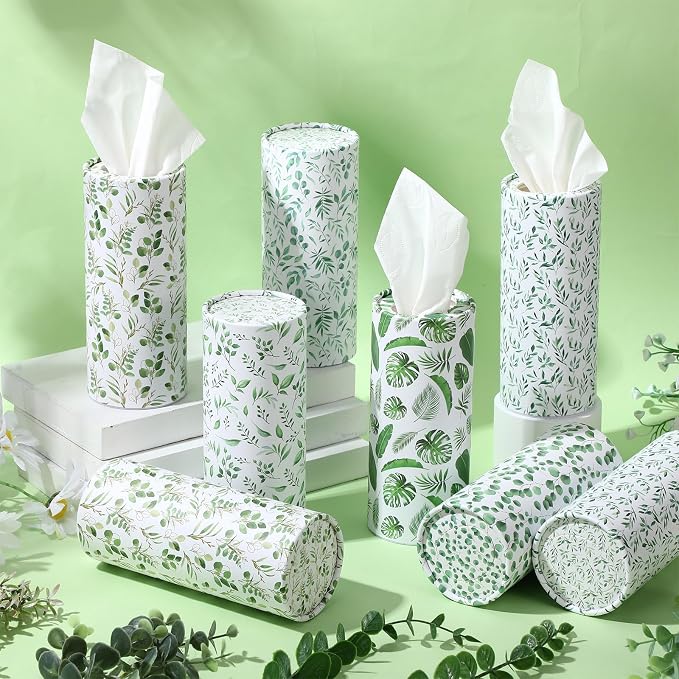 Outus 12 Pcs Eucalyptus Leaves Car Tissues Cylinder Holder - Image 5