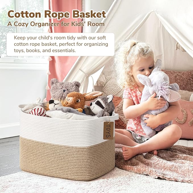 Goodpick Woven Storage Baskets for Organizing, Nursery Toy Baskets Storage Kids - Image 2