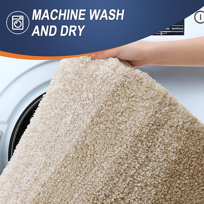 OLANLY Bathroom Rug Set 2 Piece, Soft Absorbent Microfiber Bath Rug Set - Image 6
