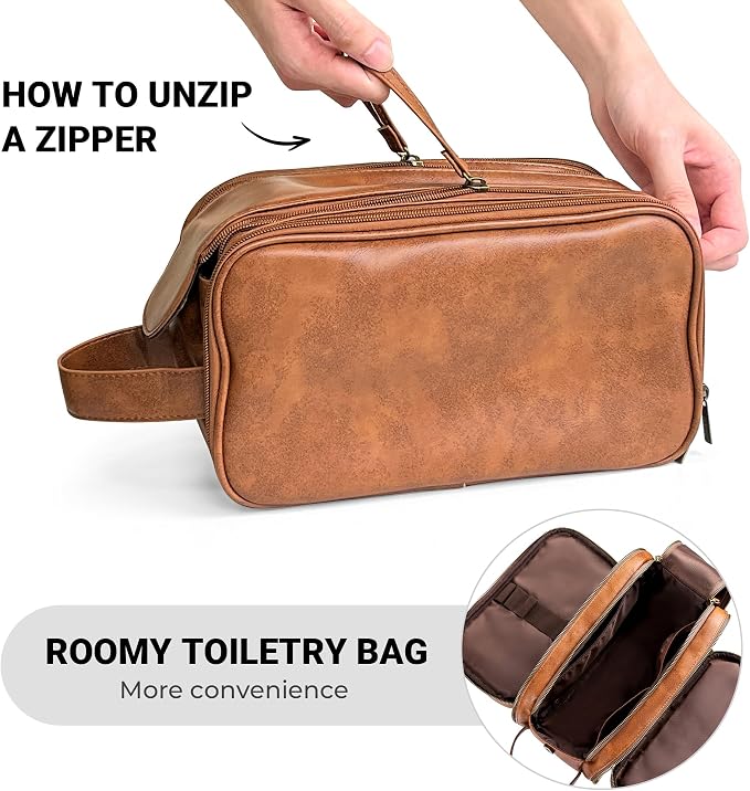 Elviros Toiletry Bag for Men, Large Travel Shaving Dopp Kit Water-resistant - Image 5