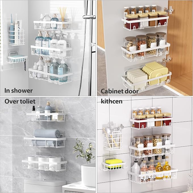 5 Pack Shower Caddy Organizer Rack Shelf - Image 8