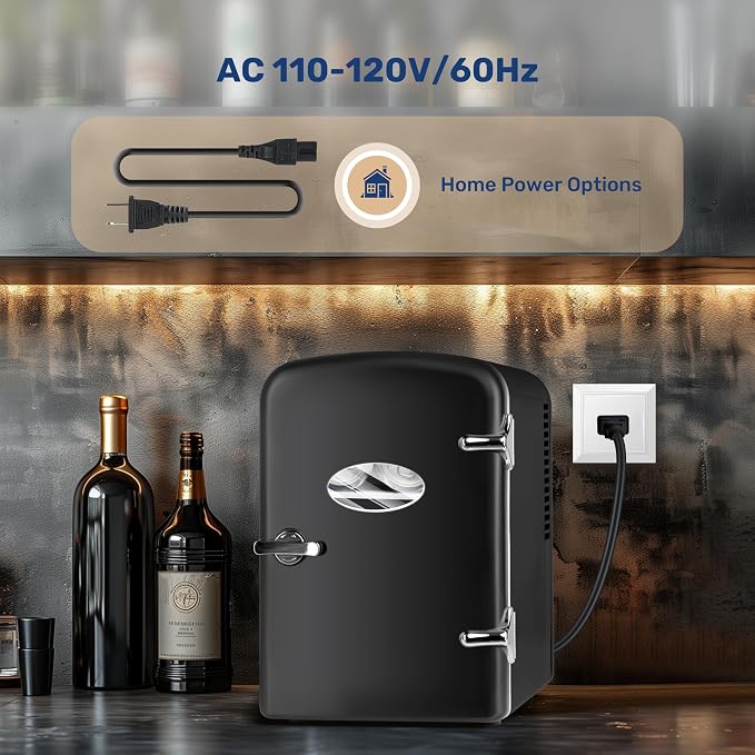 YSSOA Mini Fridge with Observation Window 4-Liter Six 12 oz Cans Portable - Image 5